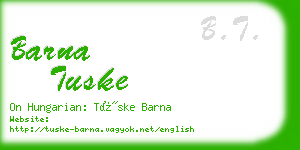 barna tuske business card